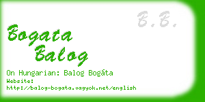 bogata balog business card